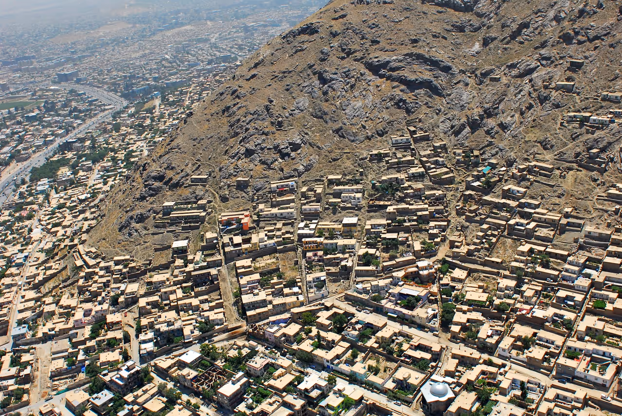 Kabul Houses on Mountain side