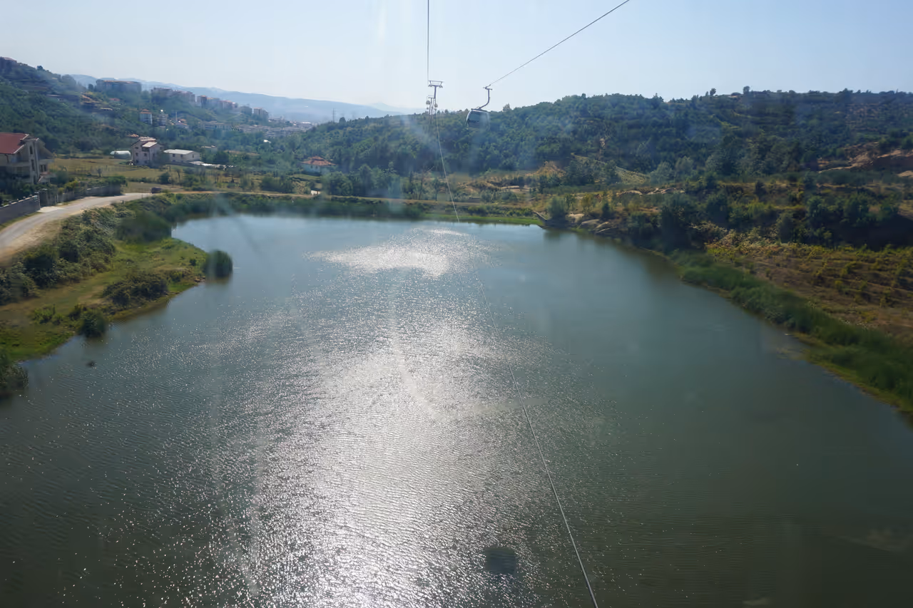 Cable car riding in Tirana
