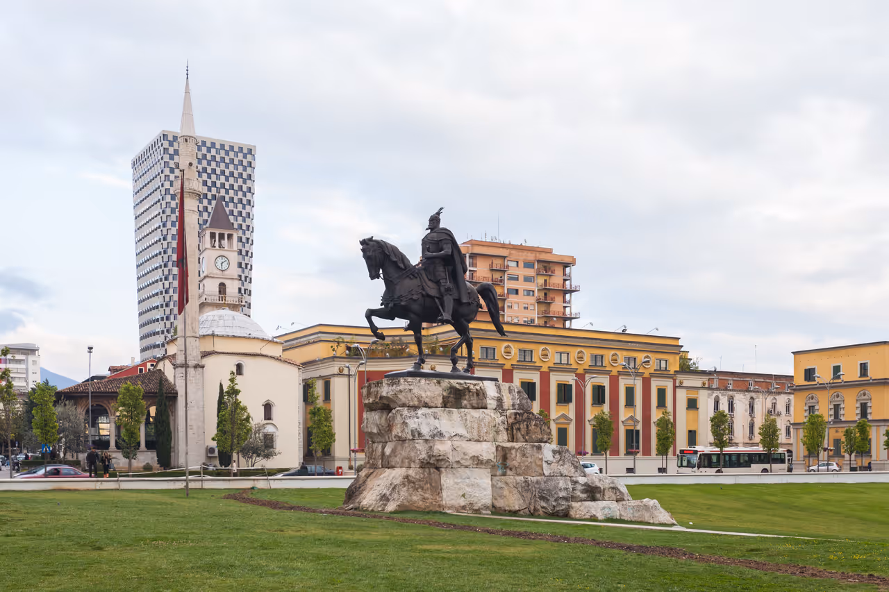 Skanderbeg square in Tirana