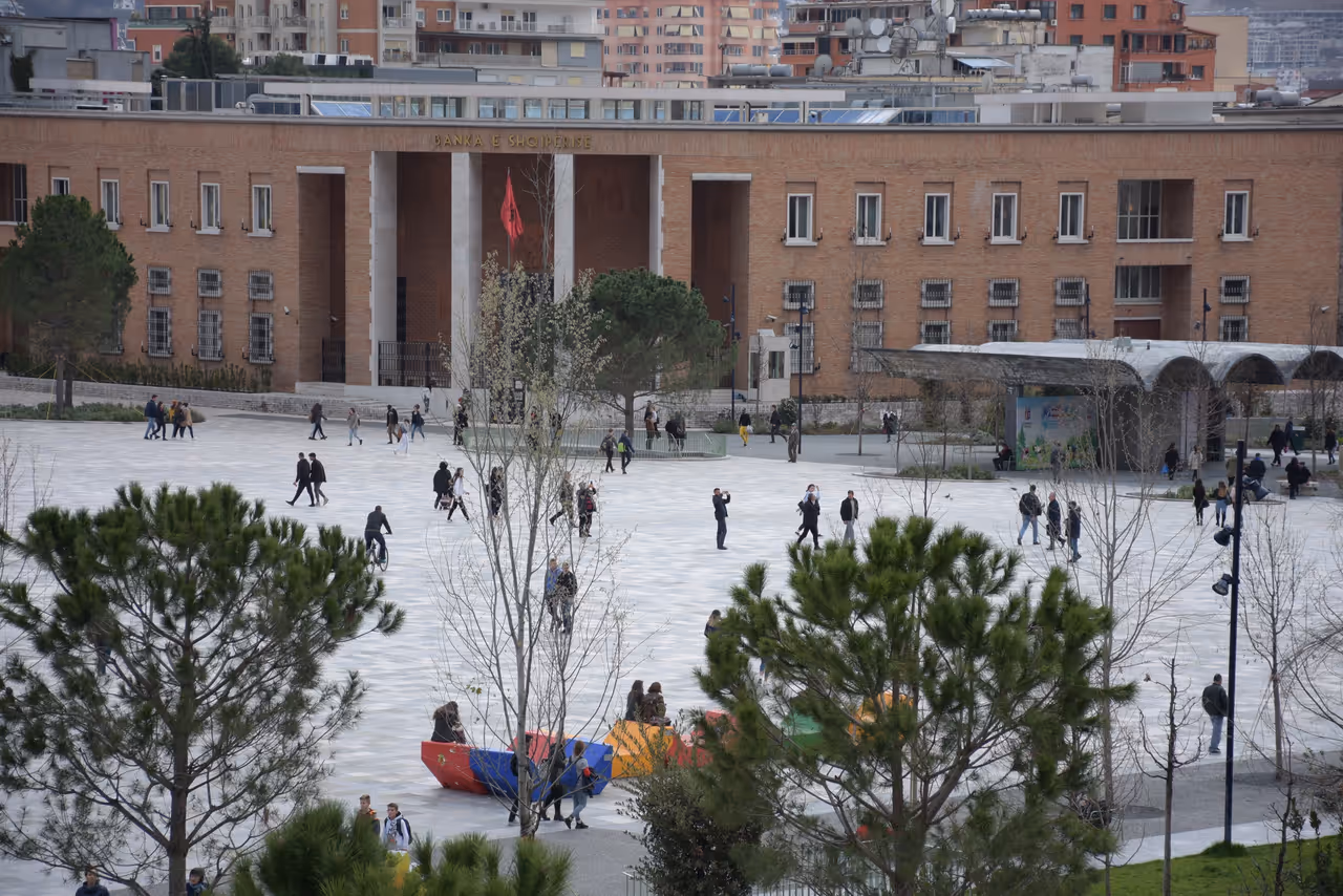 Skanderbeg square in Tirana