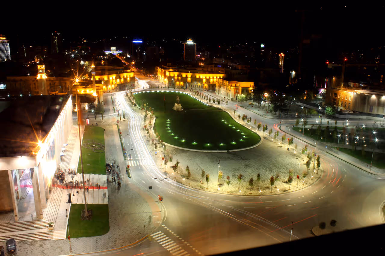 Skanderbeg square in Tirana