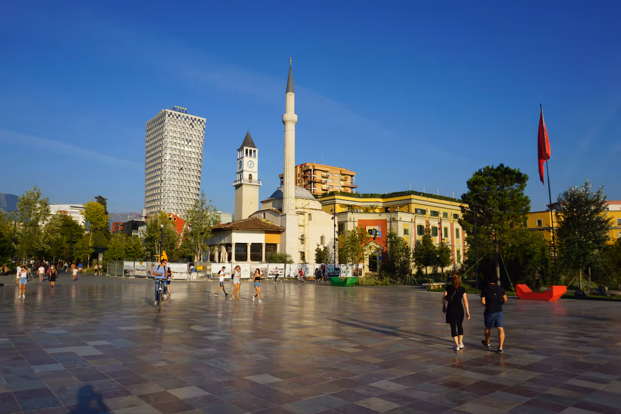 Skanderbeg square in Tirana