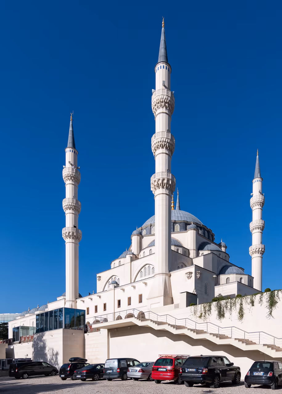 Namazgah Mosque (Great Mosque) in the city center of Tirana, Albania.