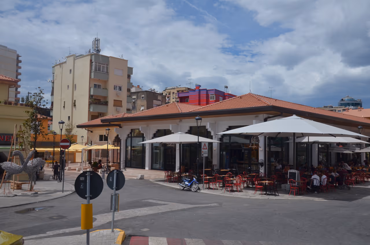 The new bazaar market in Tirana
