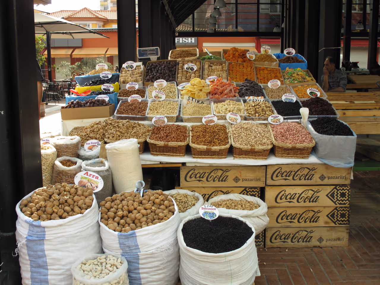 The new bazaar market in Tirana