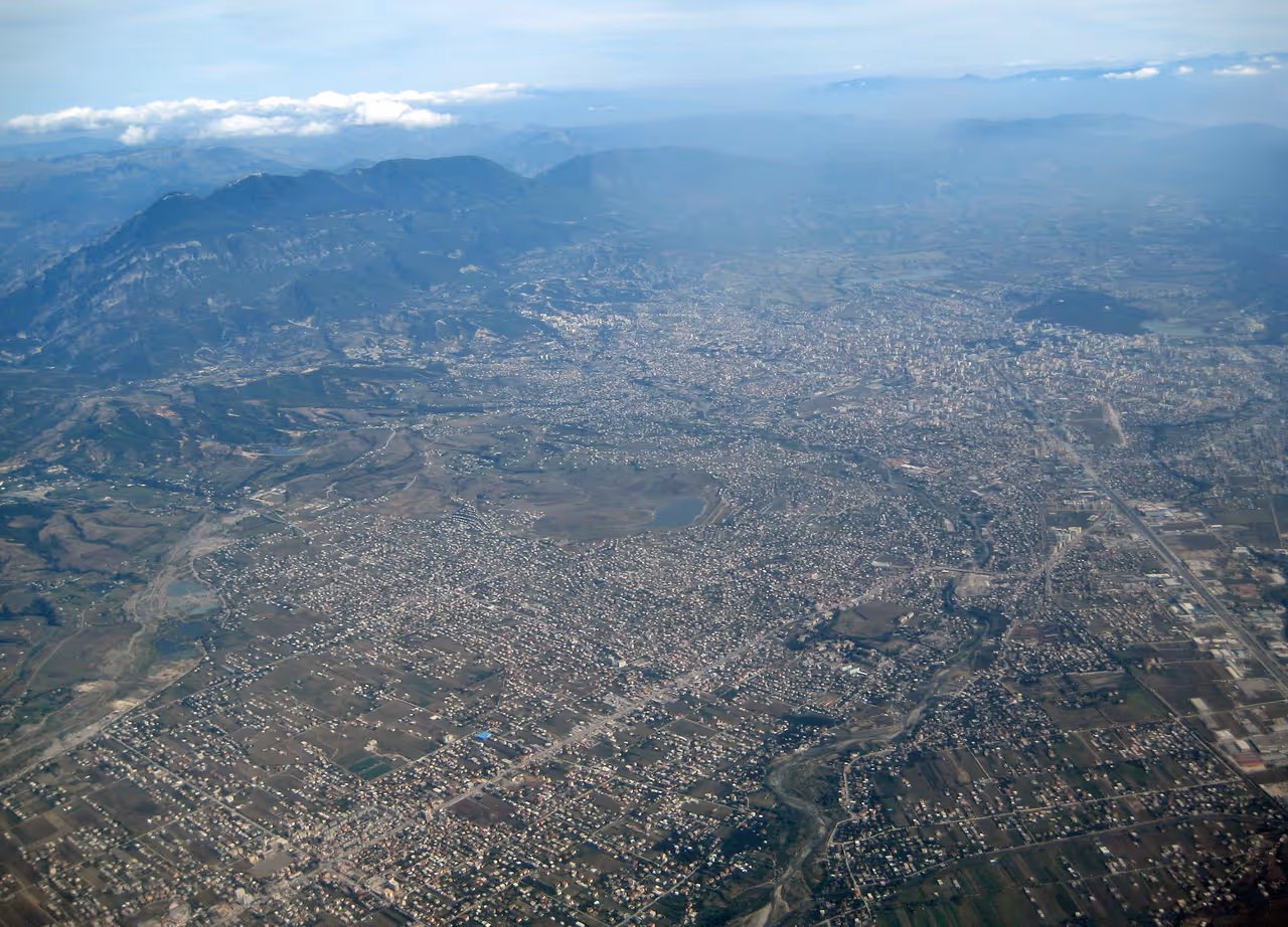 The Southern part of the Plain of Tirana