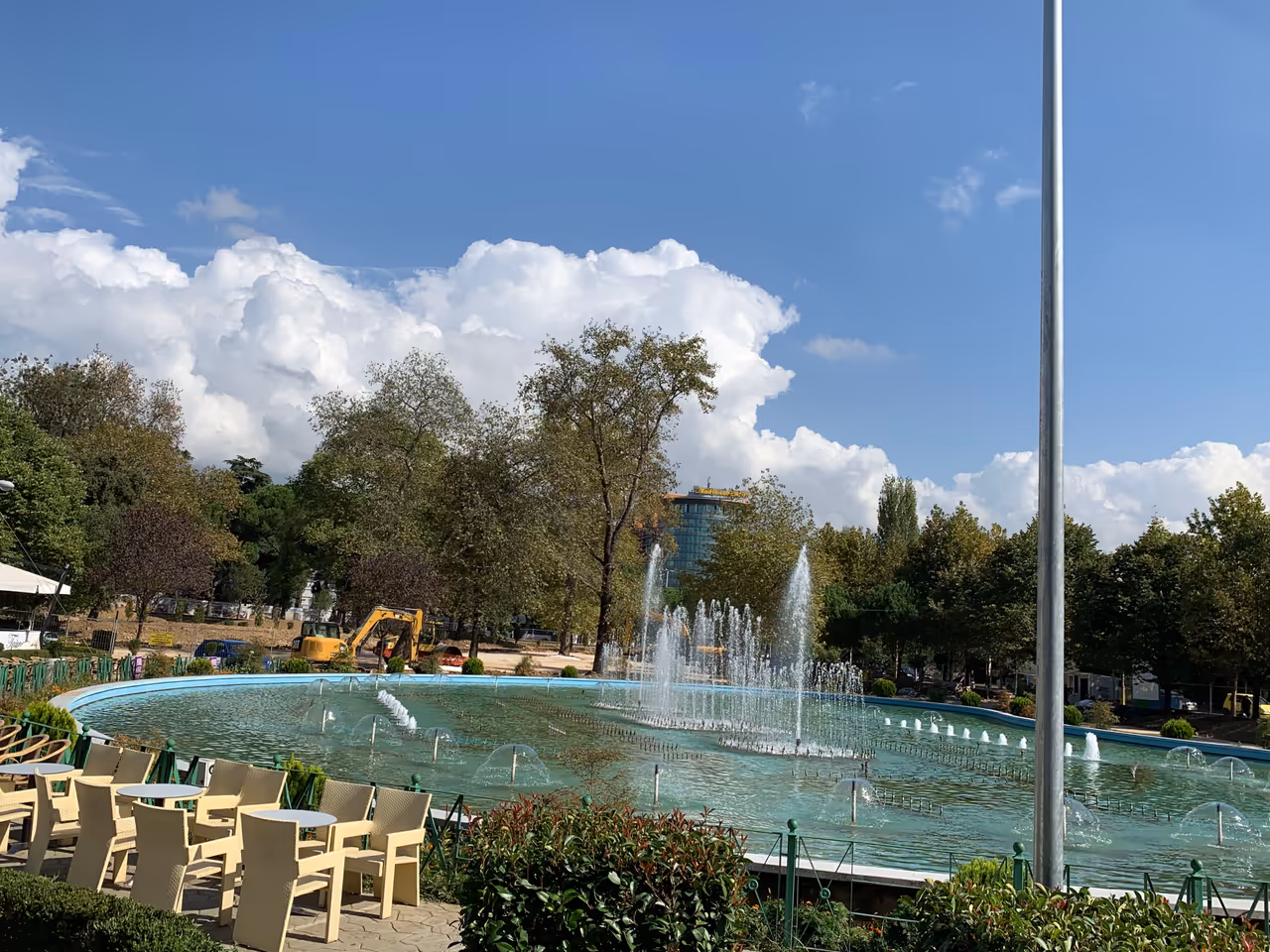 Rinia park in Tirana