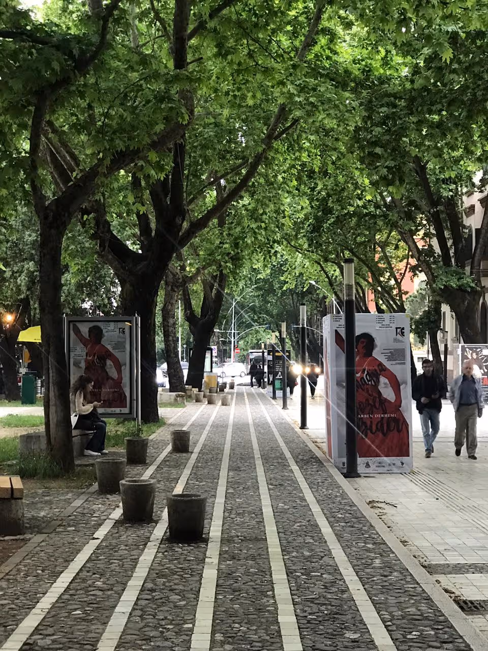Murat toptani street in Tirana