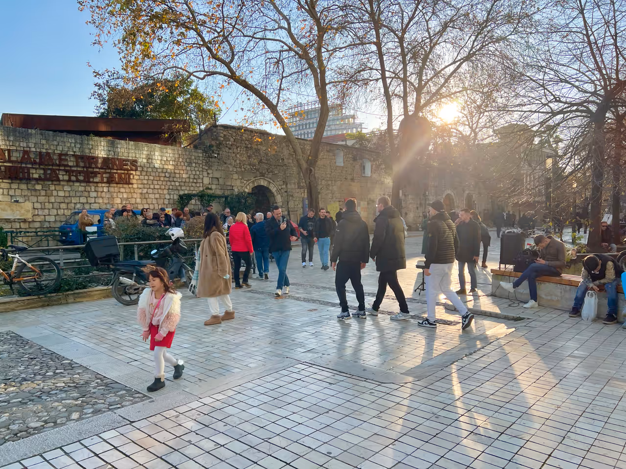 Murat toptani street in Tirana