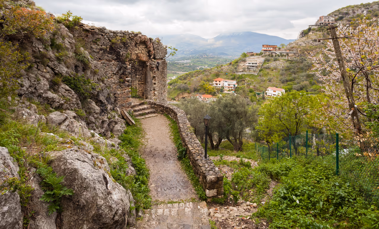 Petrela castle viewpoint in Tirana