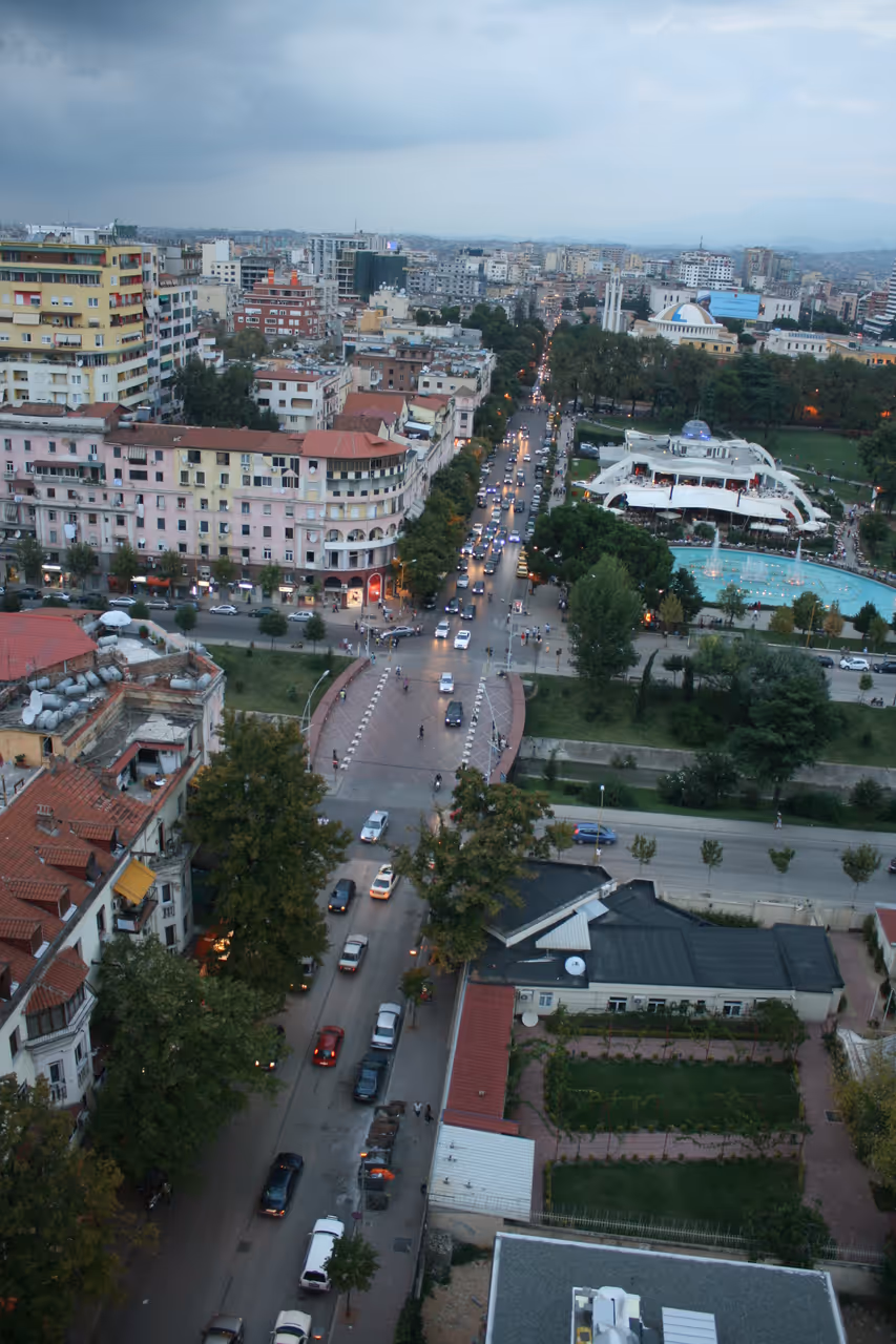 Sky tower rotating bar in Tirana