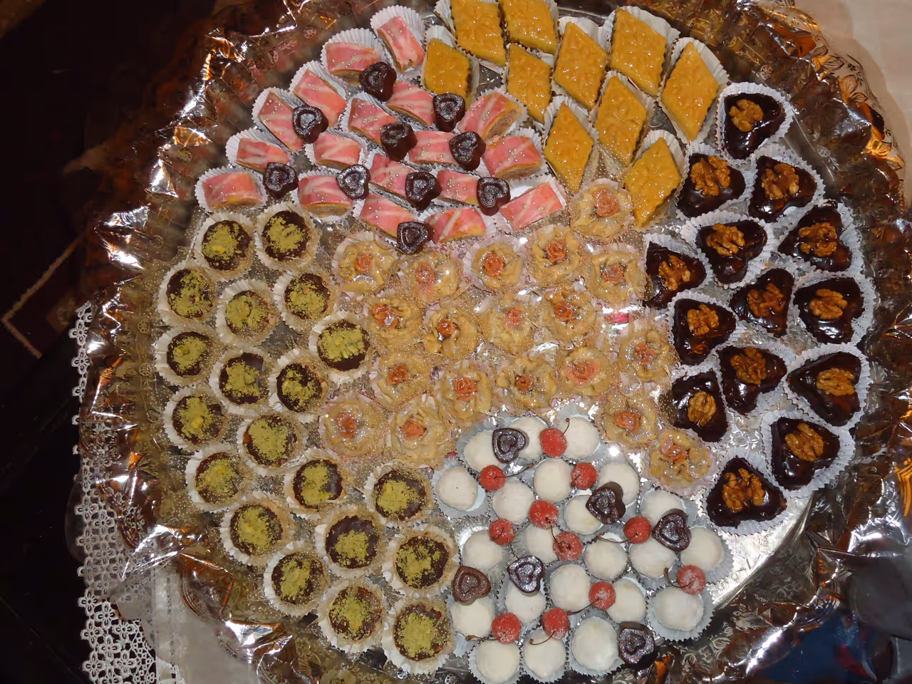 Traditional sweet pastries food in Algiers