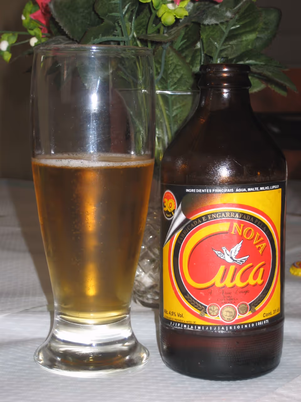 Cuca beer food in Luanda