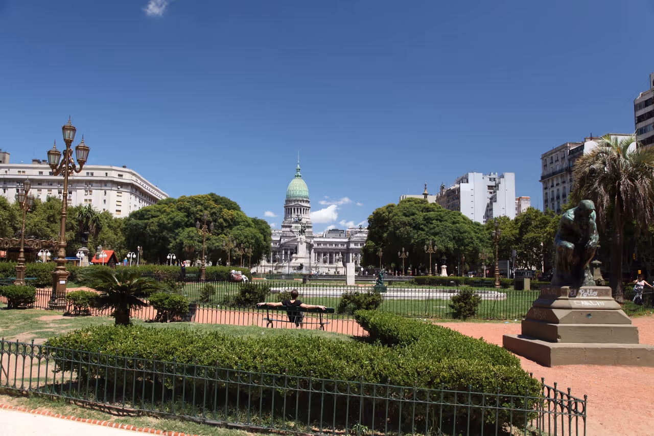 Street lights in buenos aires
