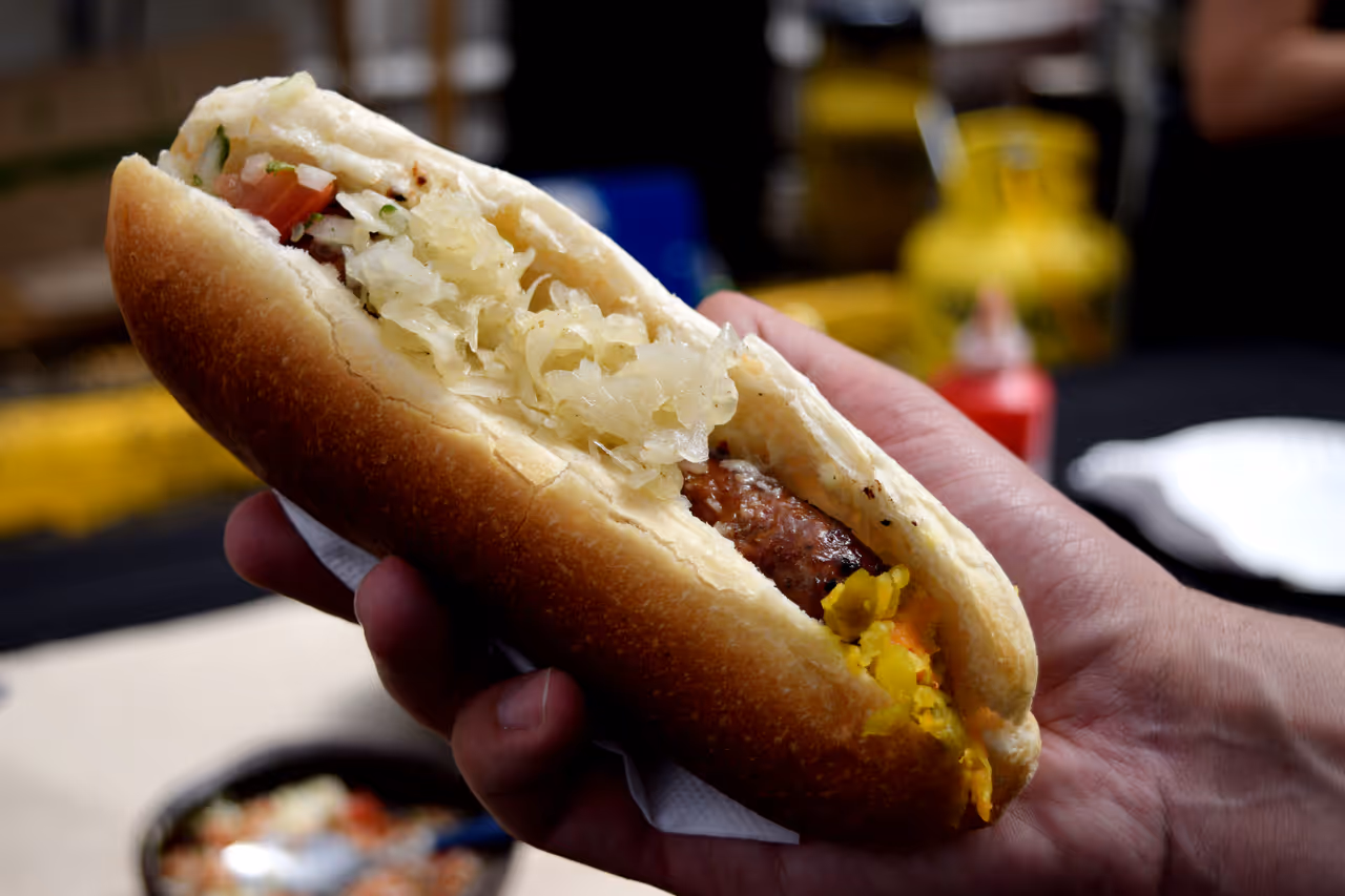 Sausage sandwich food in Buenos aires