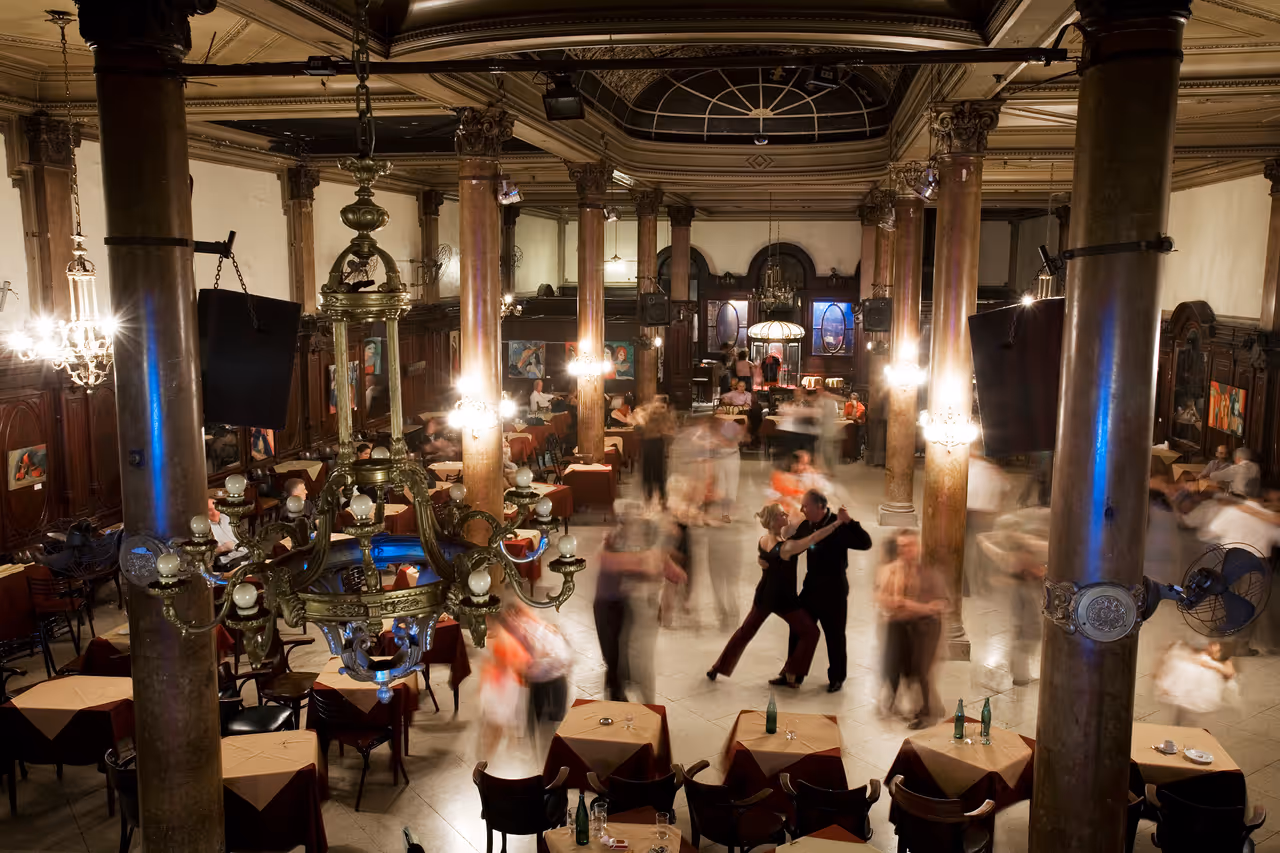 Dance at a milonga in Buenos aires