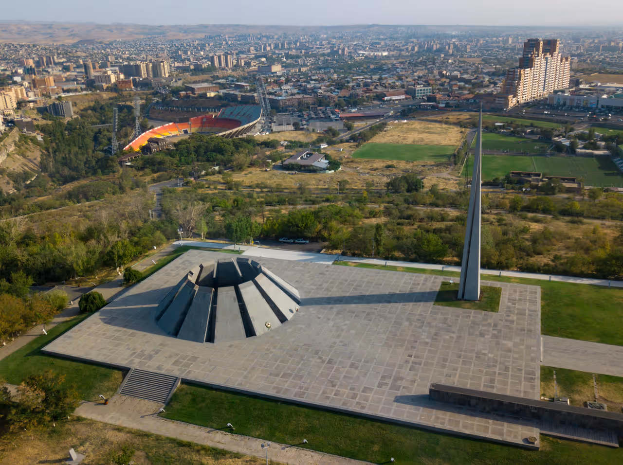 Armenian genocide memorial complex (tsitsernakaberd) in Yerevan
