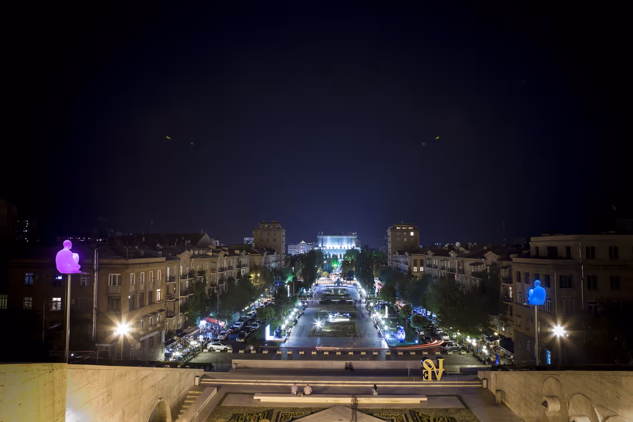 The  cascade in Yerevan