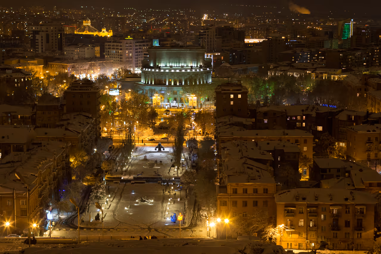 The  cascade in Yerevan