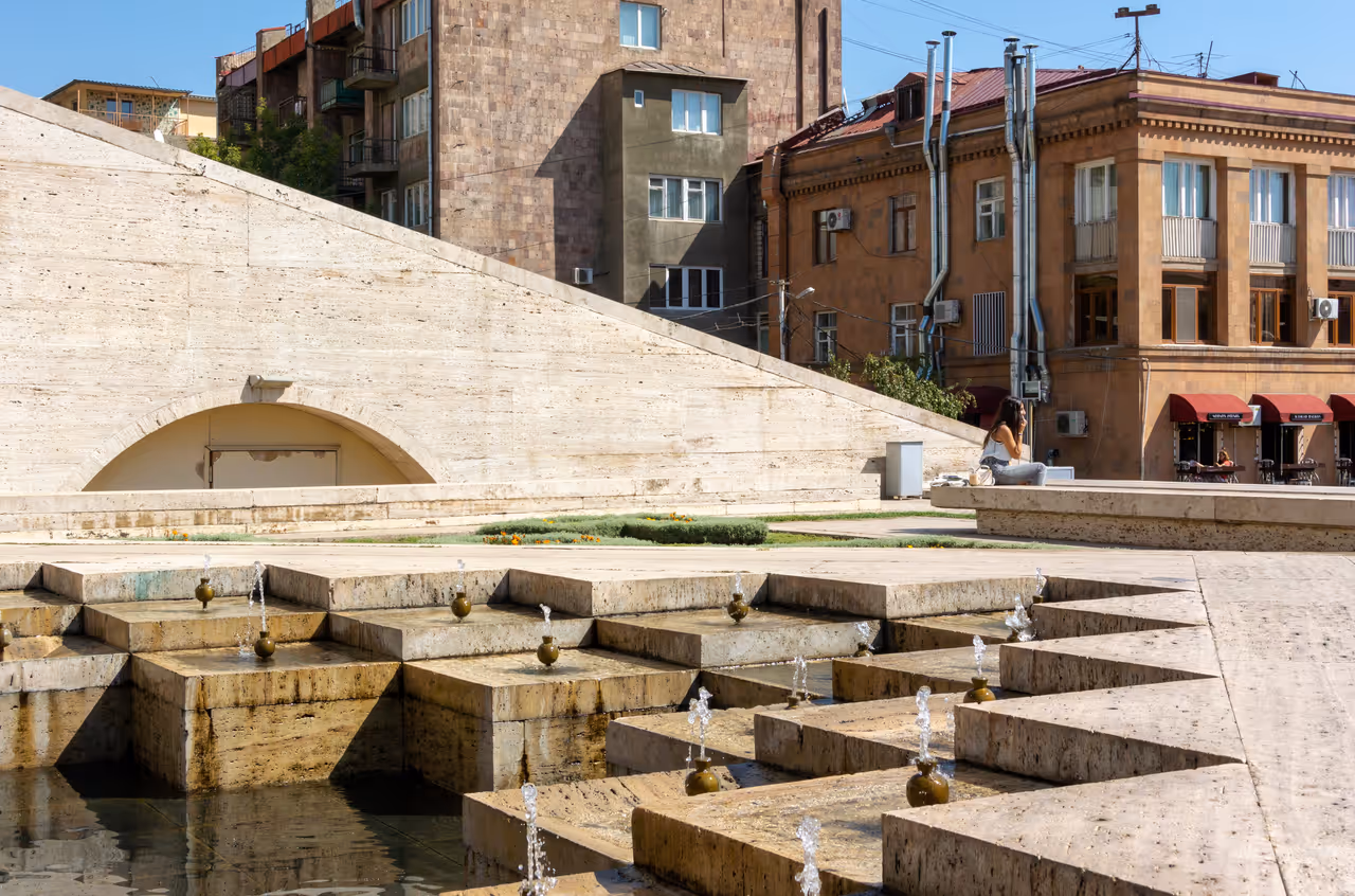 The  cascade in Yerevan