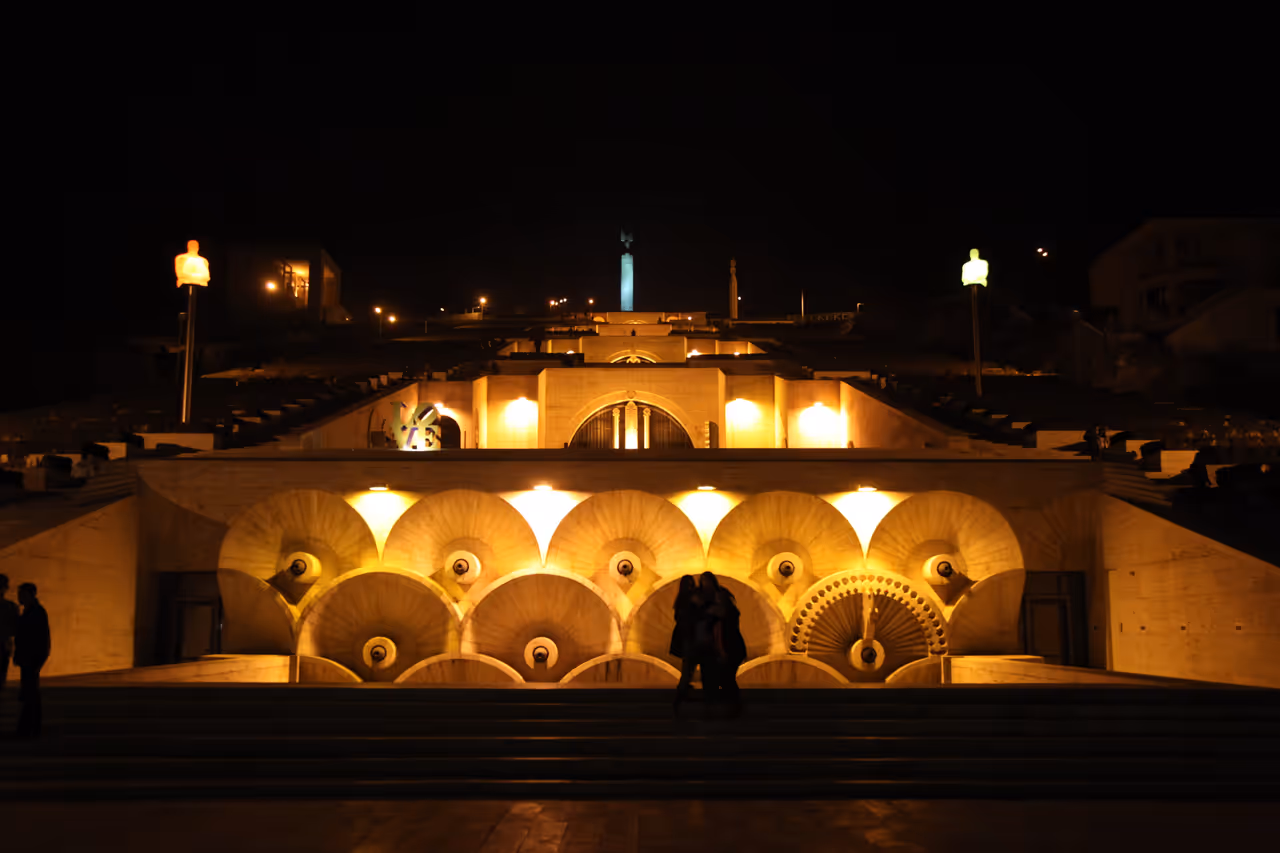 The  cascade in Yerevan