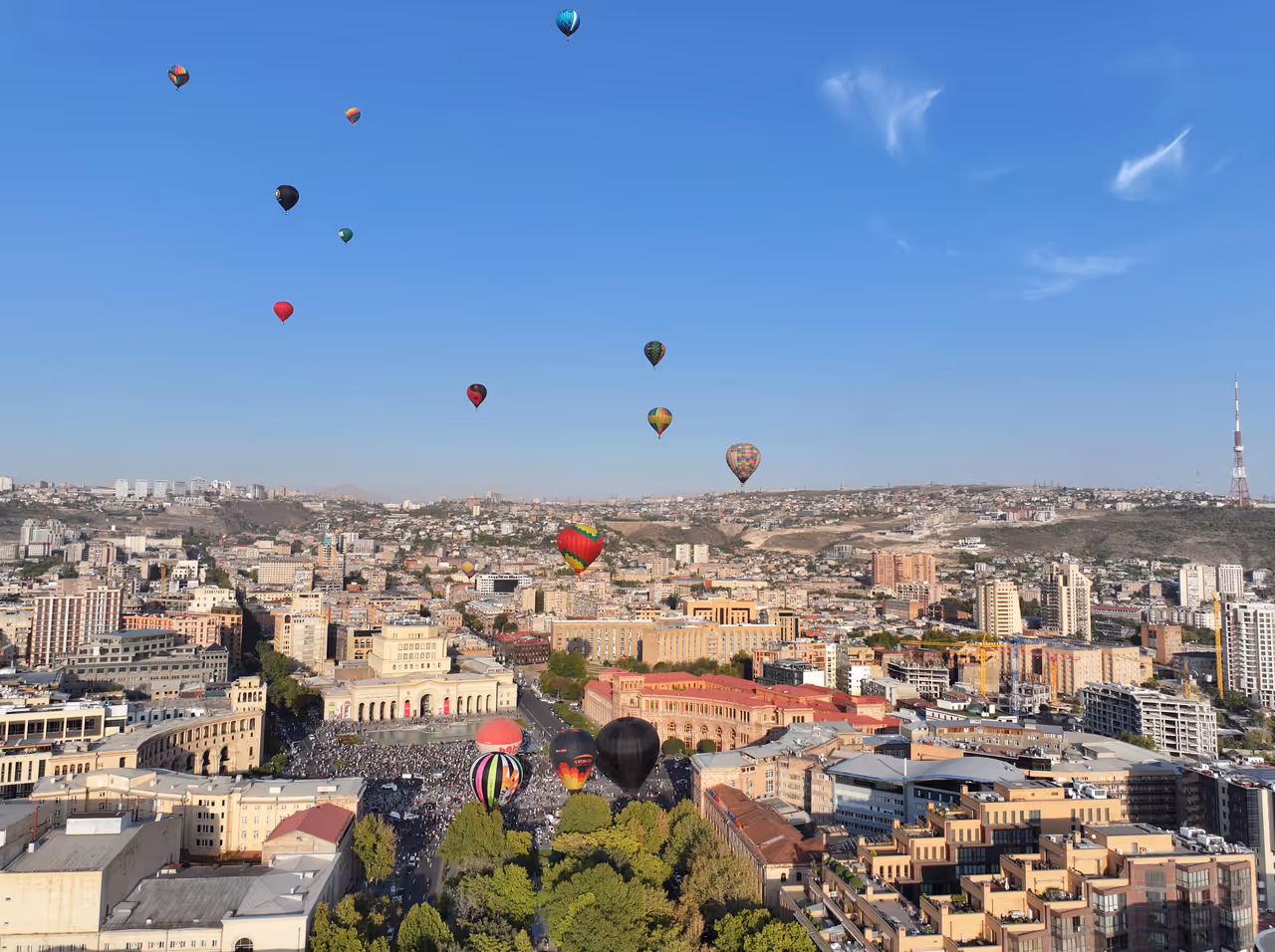 Aerial photographs of yerevan