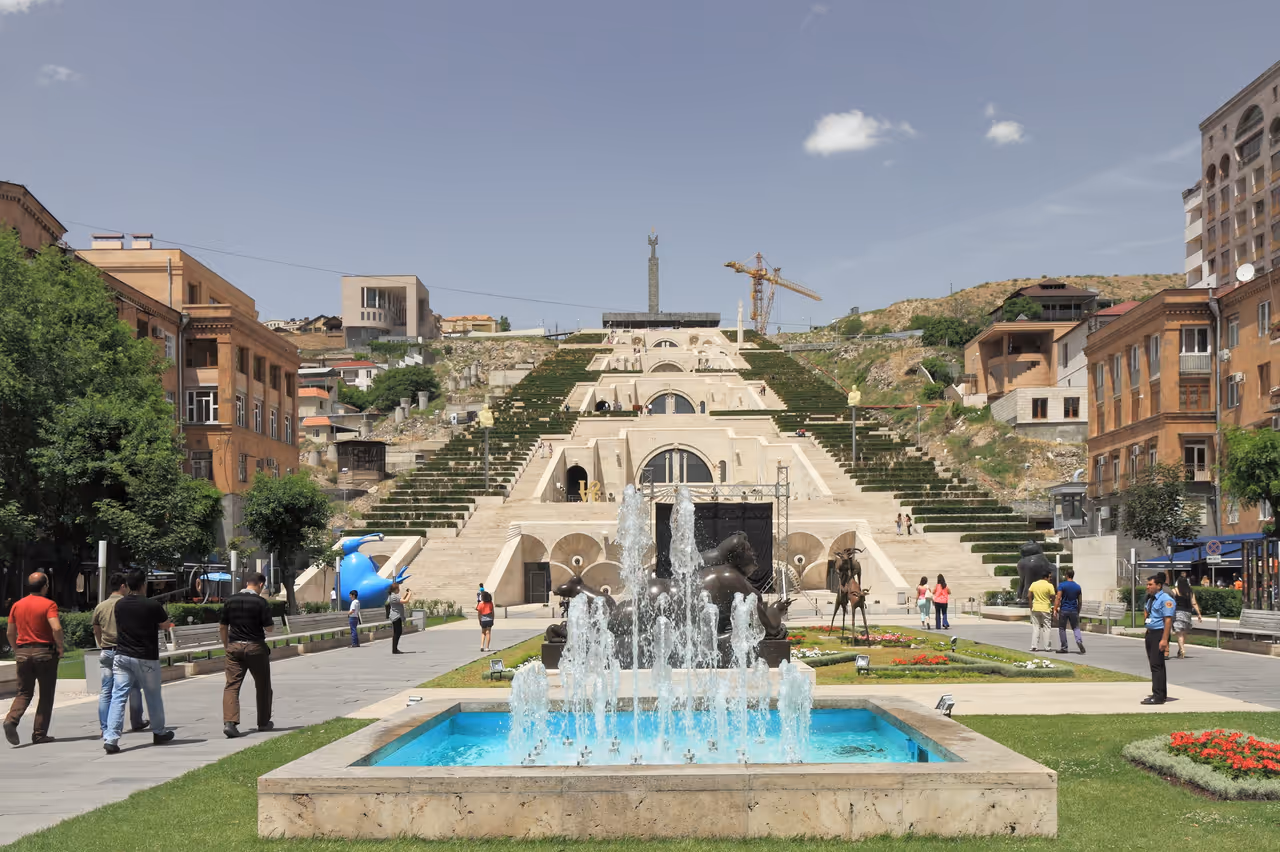 Park on the way to Cascade in yerevan