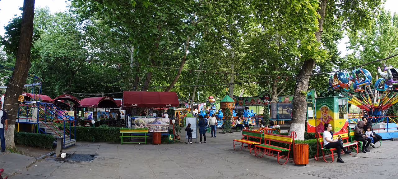 The green belt circuit cycling in Yerevan