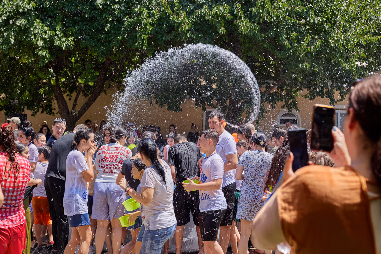 Vardavar water festival festival in Yerevan