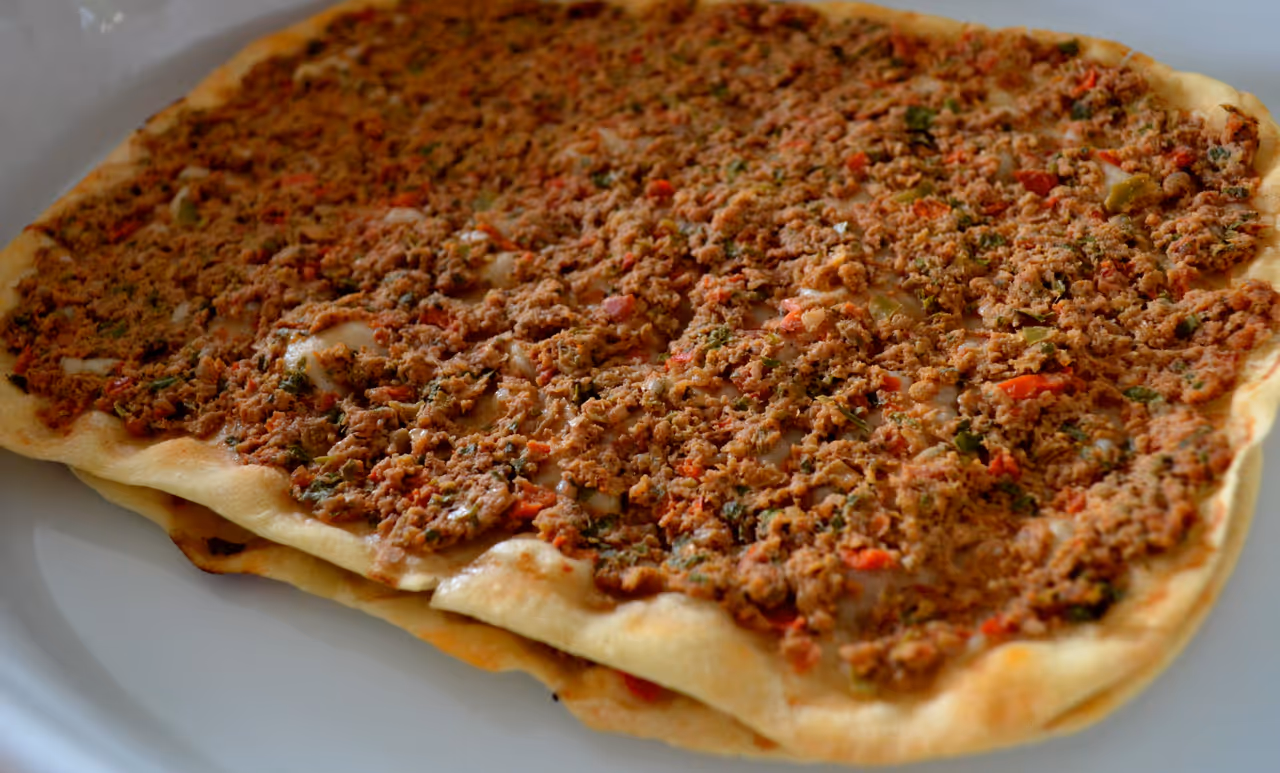 Lahmajoun food in Yerevan