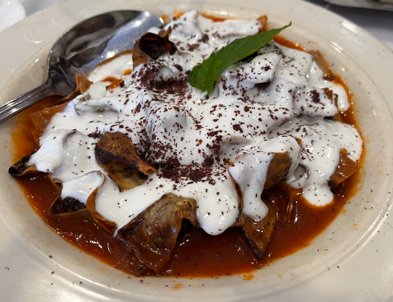 Manti food in Yerevan