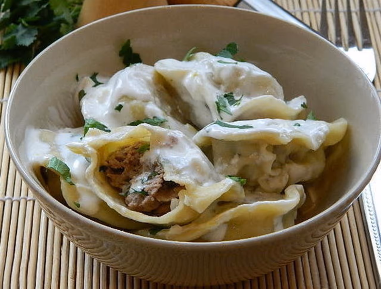 Manti food in Yerevan