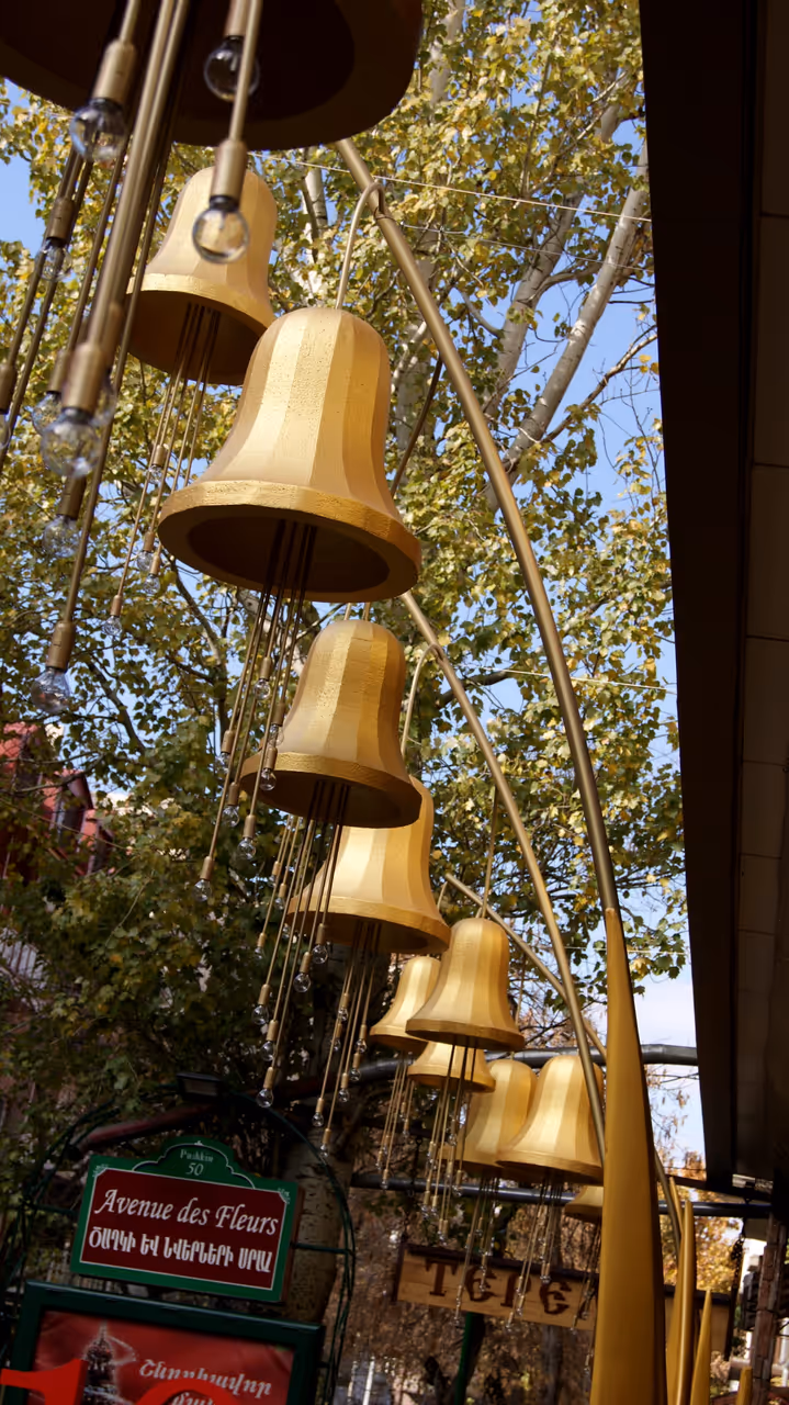 Bell decorations on Pushkin street