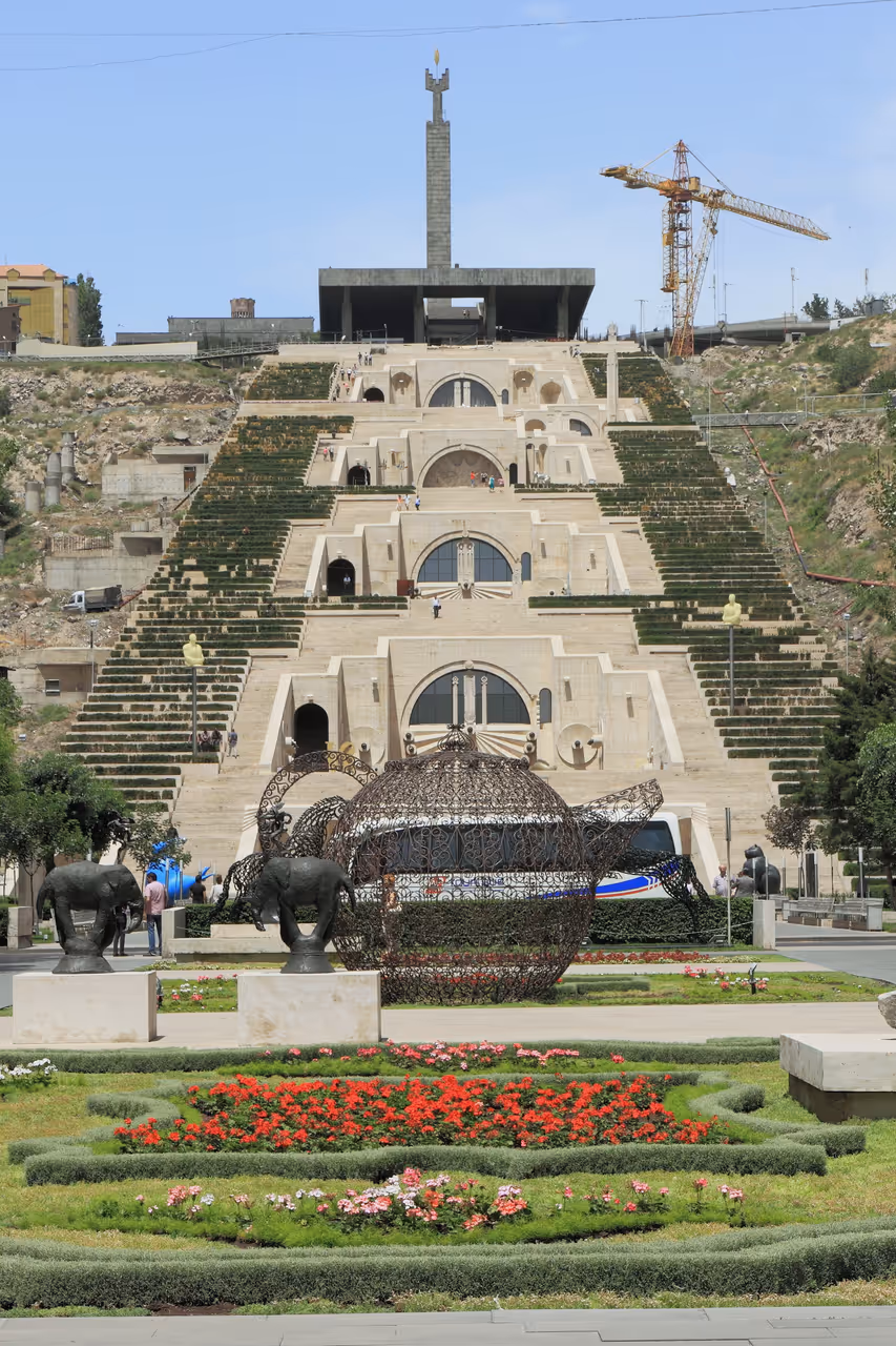 The cascade district nightlife spot in Yerevan