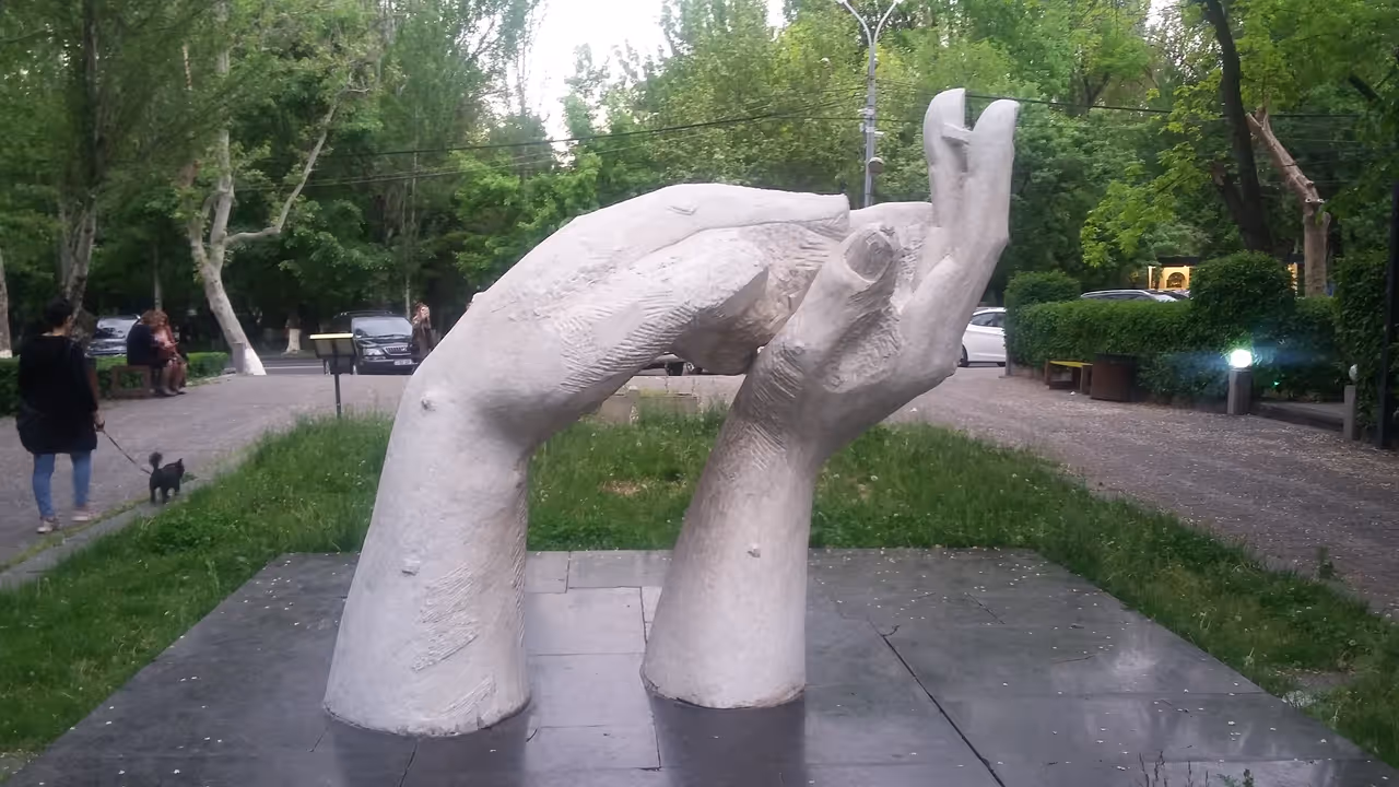 Circular park in Yerevan