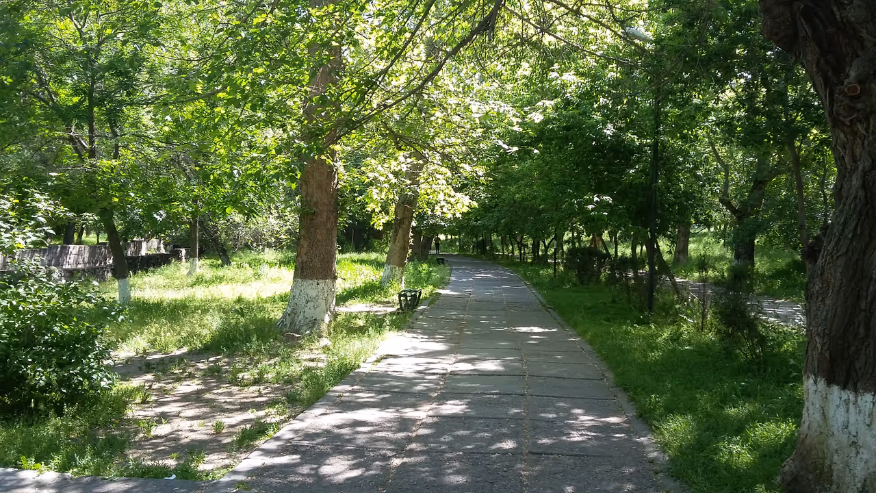 Circular park in Yerevan