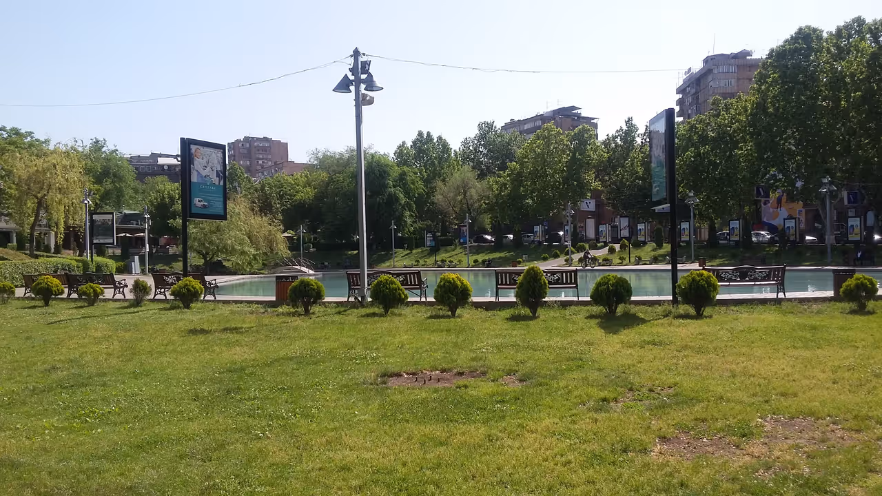 Swan lake in Yerevan