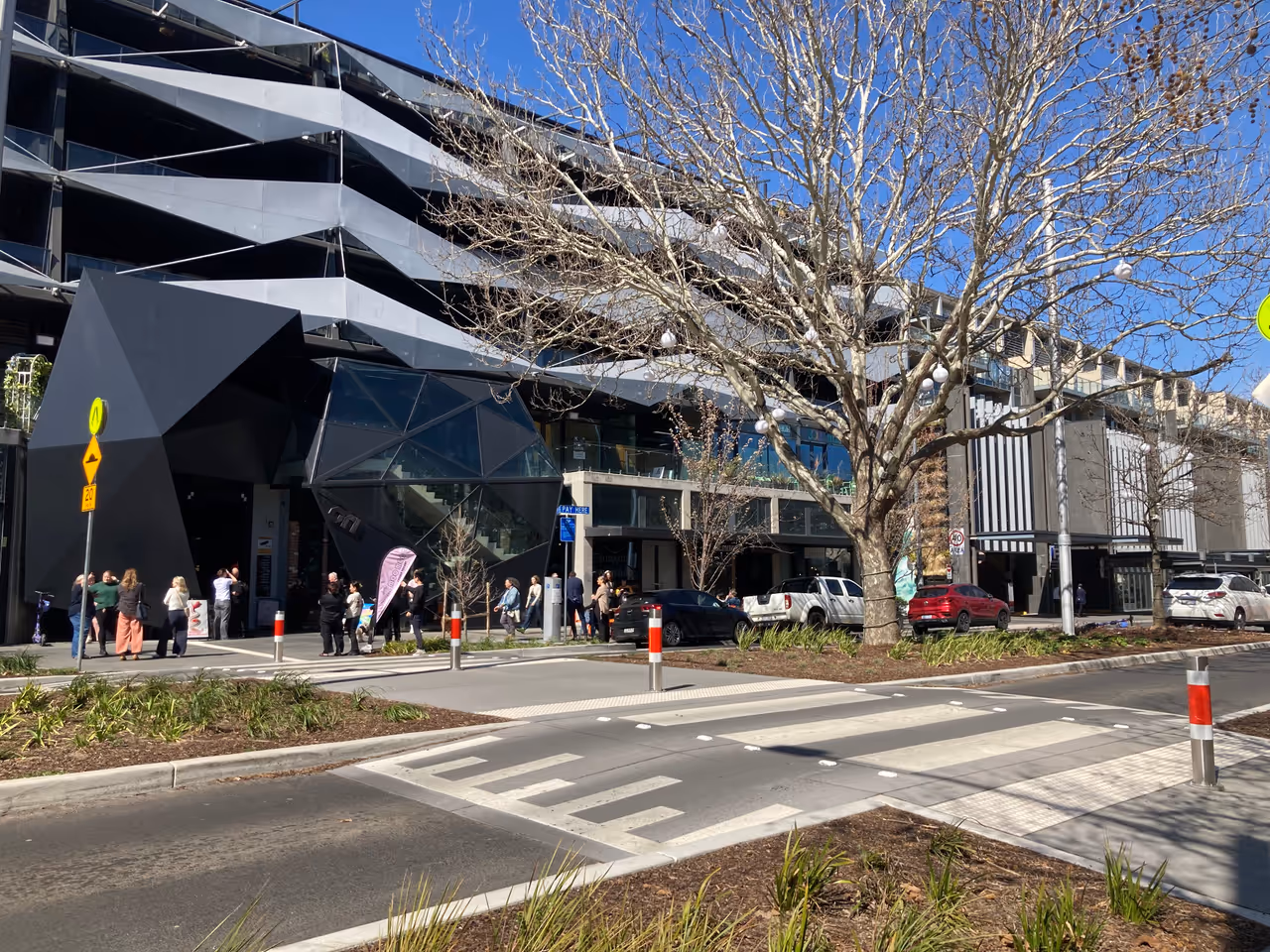 A pedestrian crossing on Lonsdale Street, Braddon