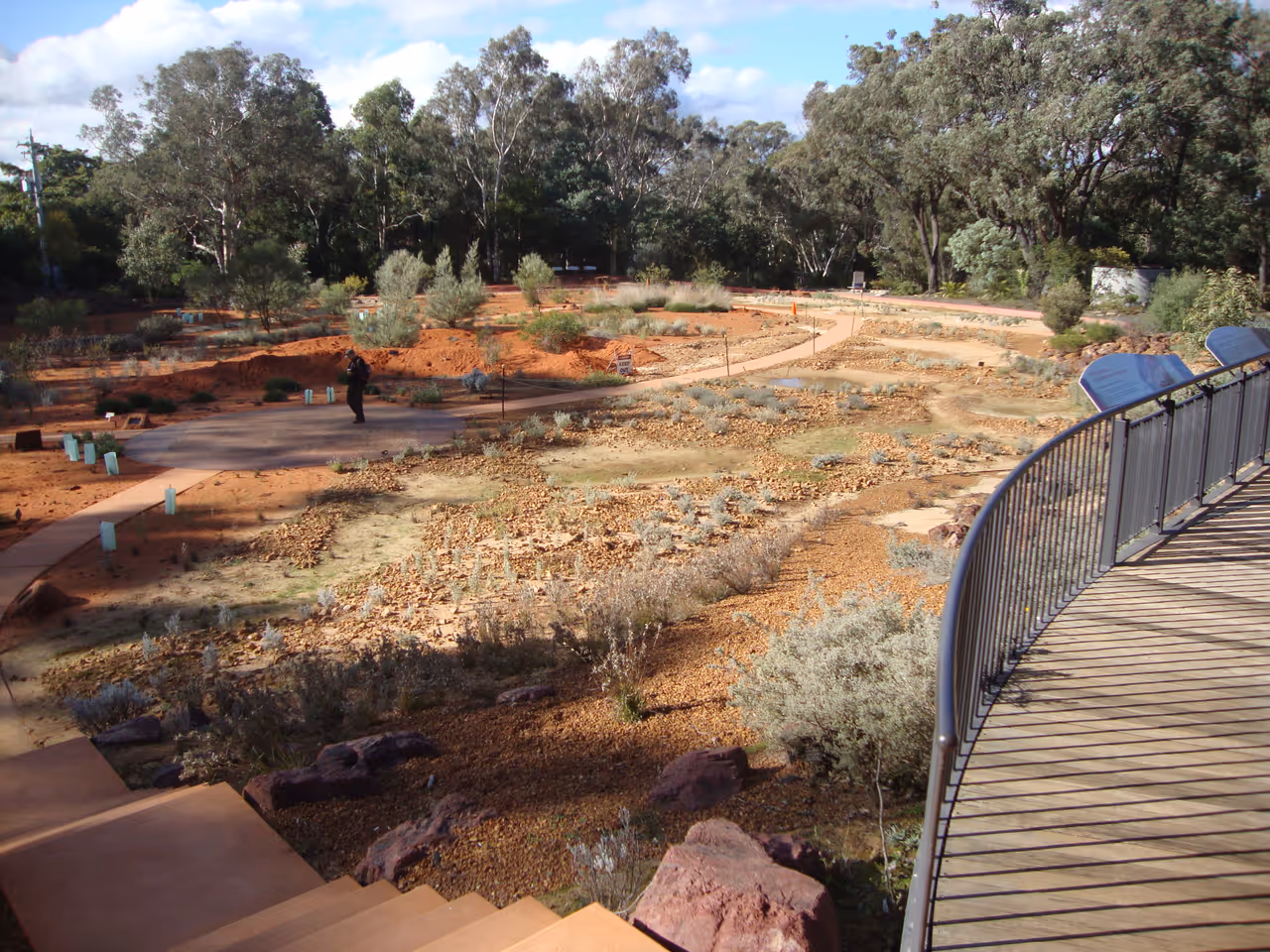 Botanic gardens discovery trail stroll in Canberra