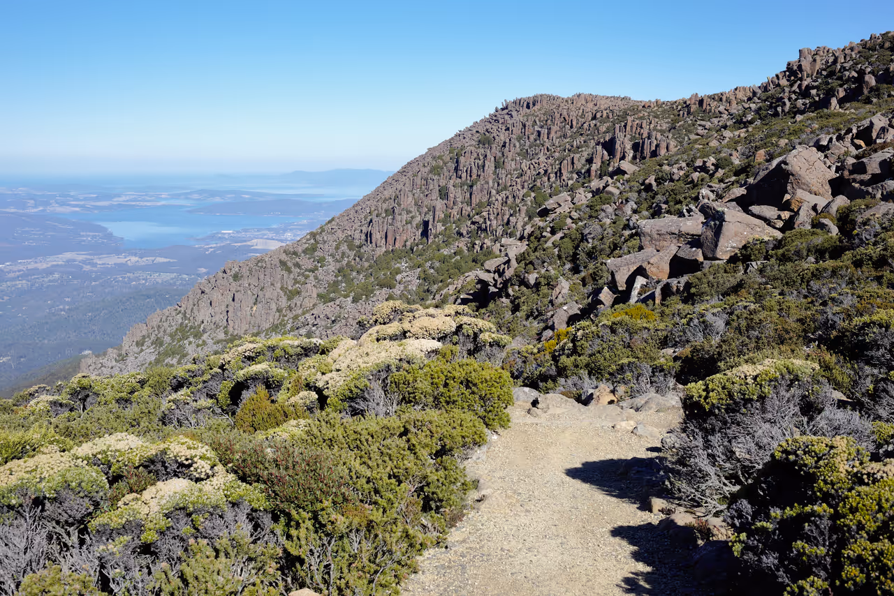 Mountain hiking in Hobart