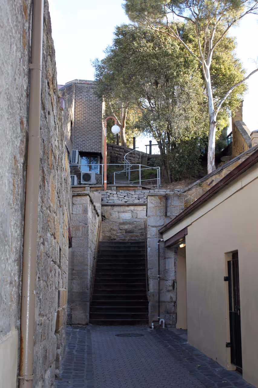 Kelly's steps in Hobart
