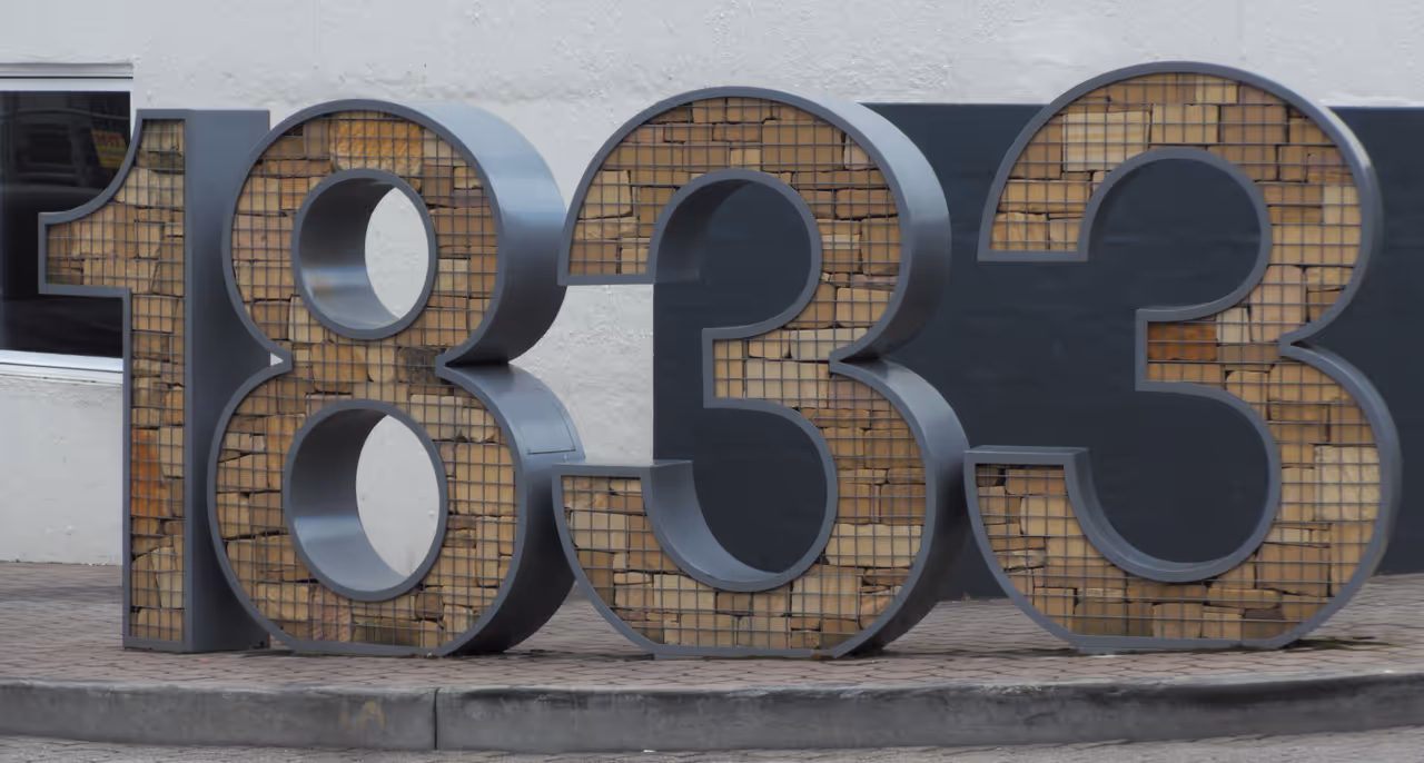 "1833" sculpture, part of the Battery Point Sculpture Trail, Hobart