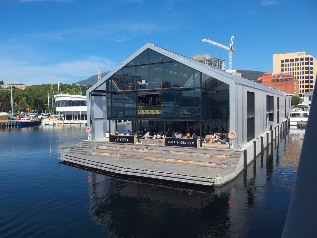 Ride the camouflage ferry in Hobart