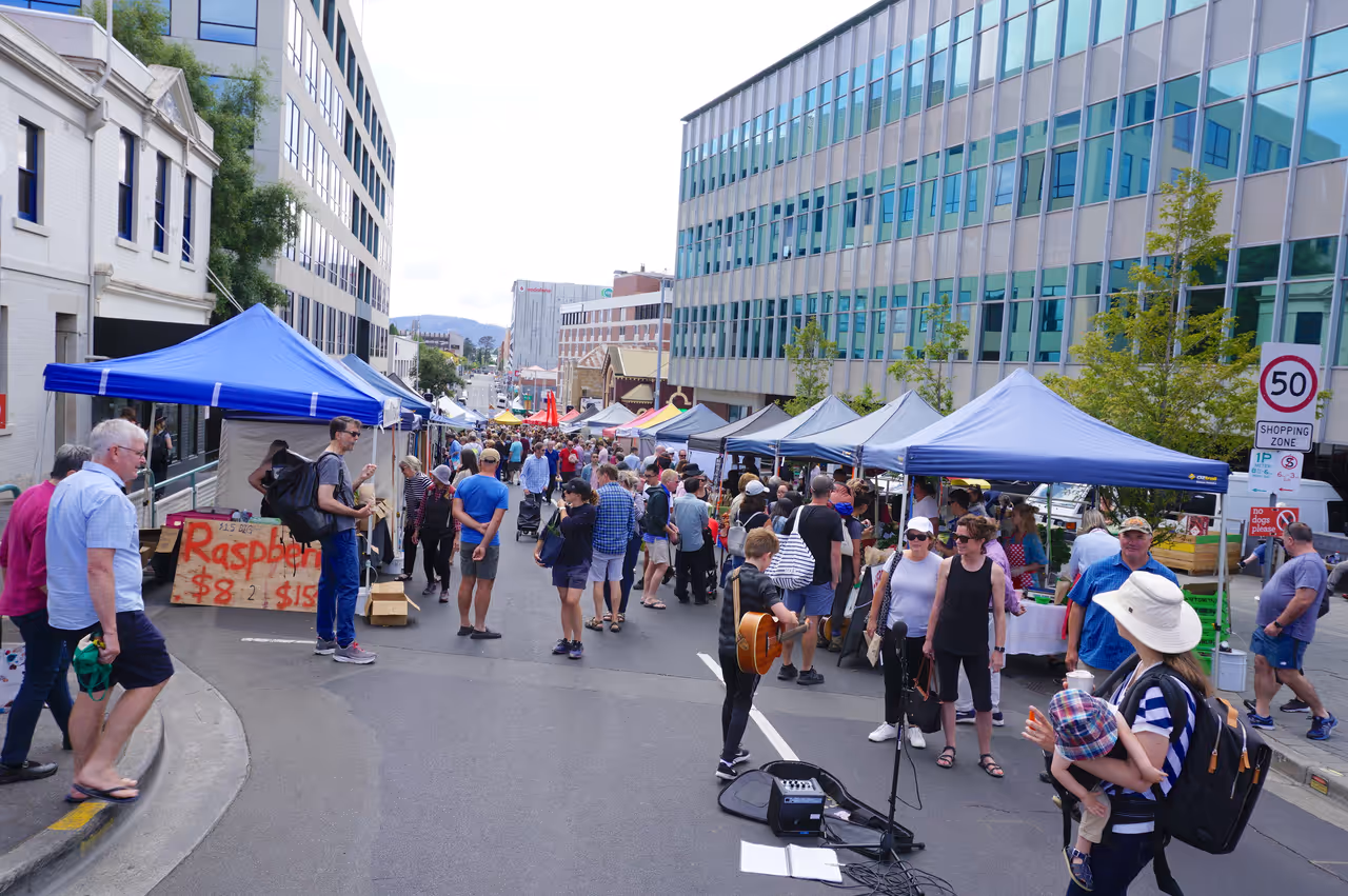 Farm gate market market in Hobart