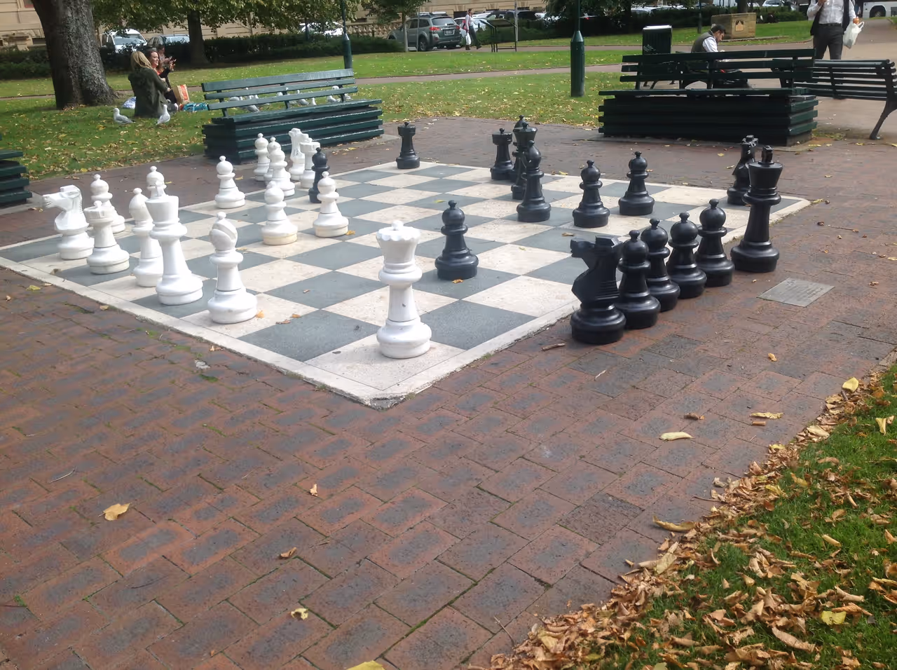 Chess Set in Franklin Square, Hobart