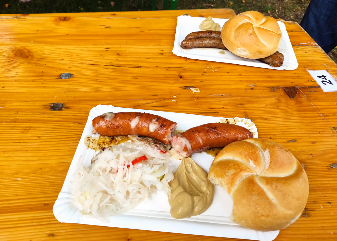 Cheese sausage food in Vienna
