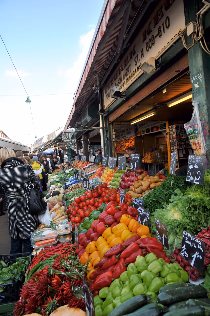Naschmarkt market in Vienna