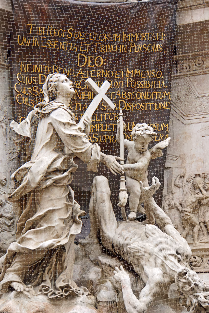 The graben and plague column in Vienna