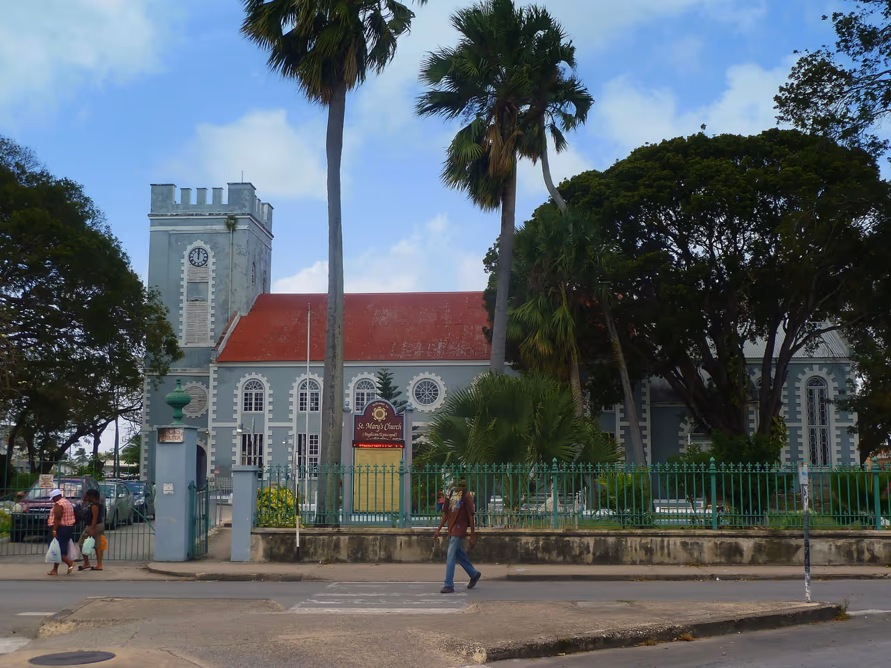 Georgian st mary's church in Bridgetown