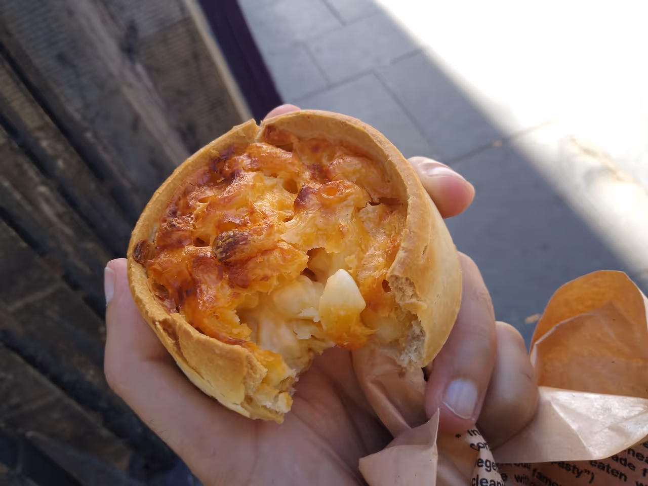 Bajan macaroni pie food in Bridgetown
